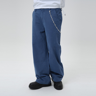 ComicTree C.t 2025秋季工装阿苏特染水洗做旧法工蓝长裤子男士潮