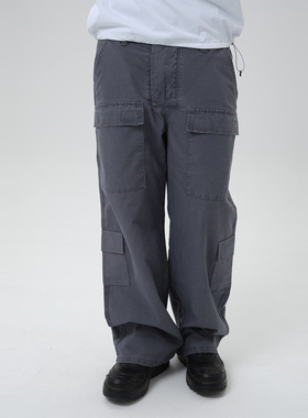 ComicTree C.t 2025秋季多口袋水洗工装长裤子男士新款阔腿直筒潮