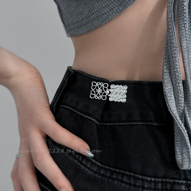 轻奢气质几何镂空满钻腰扣女款
