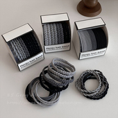 高级感冷淡风麻花编织发绳女高弹力耐用扎马尾橡皮筋气质头绳发圈