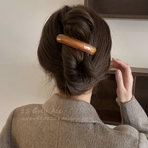 小众设计高级感复古弧形弹簧夹