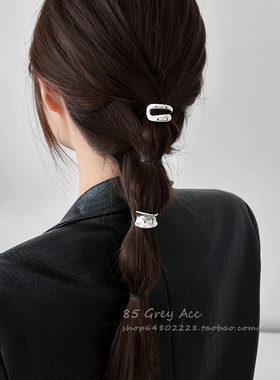 85度灰日韩金属马尾扣简约实用发扣精致百搭扎头发高马尾固定神器