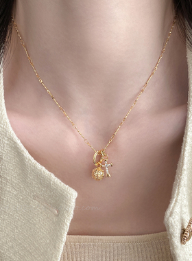 十字架闪钻吊坠项链女2025新款