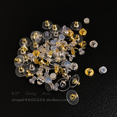 飞碟耳堵透明硅胶耳钉塞耳饰女简约实用防滑防掉耳环后塞扣子配件