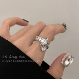 Модное кольцо с камнем с цирконом, инкрустировано бриллиантами, легкий роскошный стиль, изысканный стиль, на указательный палец