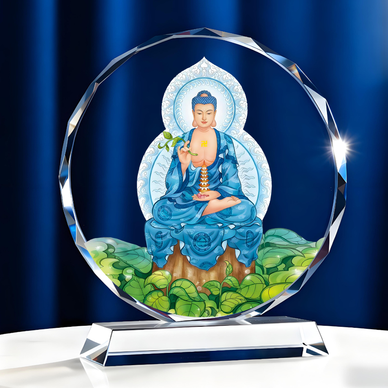 药师佛摆件南无药师琉璃光如来东方佛家用供奉观修桌面亮灯摆台