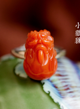 招财暴富天然南红玛瑙貔貅戒指