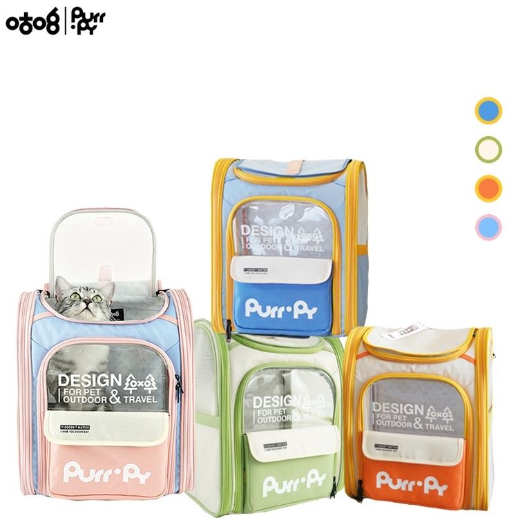 猫包外出大容量果冻包多色透猫包外出便携双肩包狗狗外出背包
