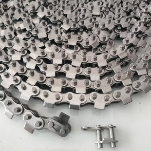 日东波峰焊链条进板入口链条25B不锈钢链条04C带挡边链条