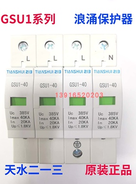 正品 天水二一三GSU1-40KA 4P 浪涌保护器 天水213电涌保护断路器