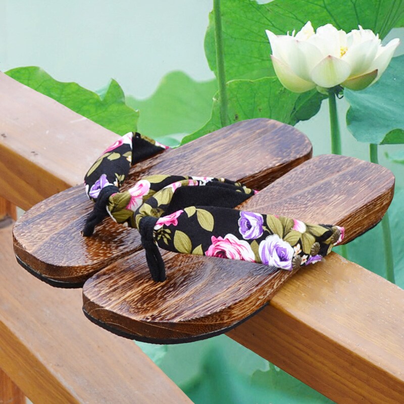Flowers Female models Sycamore slipper flip flops Sandals Middle heel 2017 new pattern Wood floor slipperin the Women's Shoes, Slippers  category - from Buy2taobao.com to provide professional Taobao agent buy service