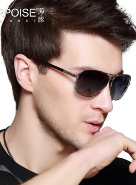 新款 海豚太阳镜 眼镜 男 蛤蟆 偏光镜 潮人经典司机驾驶墨镜3315