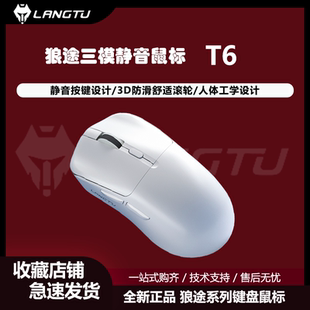 狼途T6有线静音鼠标静音办公游戏编程台式笔记本随身携带人体工学