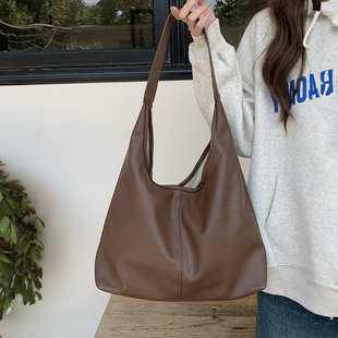 BagGirl 潮大容量單肩通勤包軟皮百搭托特包 復(fù)古大包2023新款 韓版
