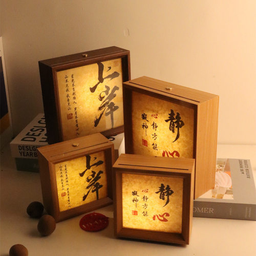 ins灯光画相框家用床头装饰书法