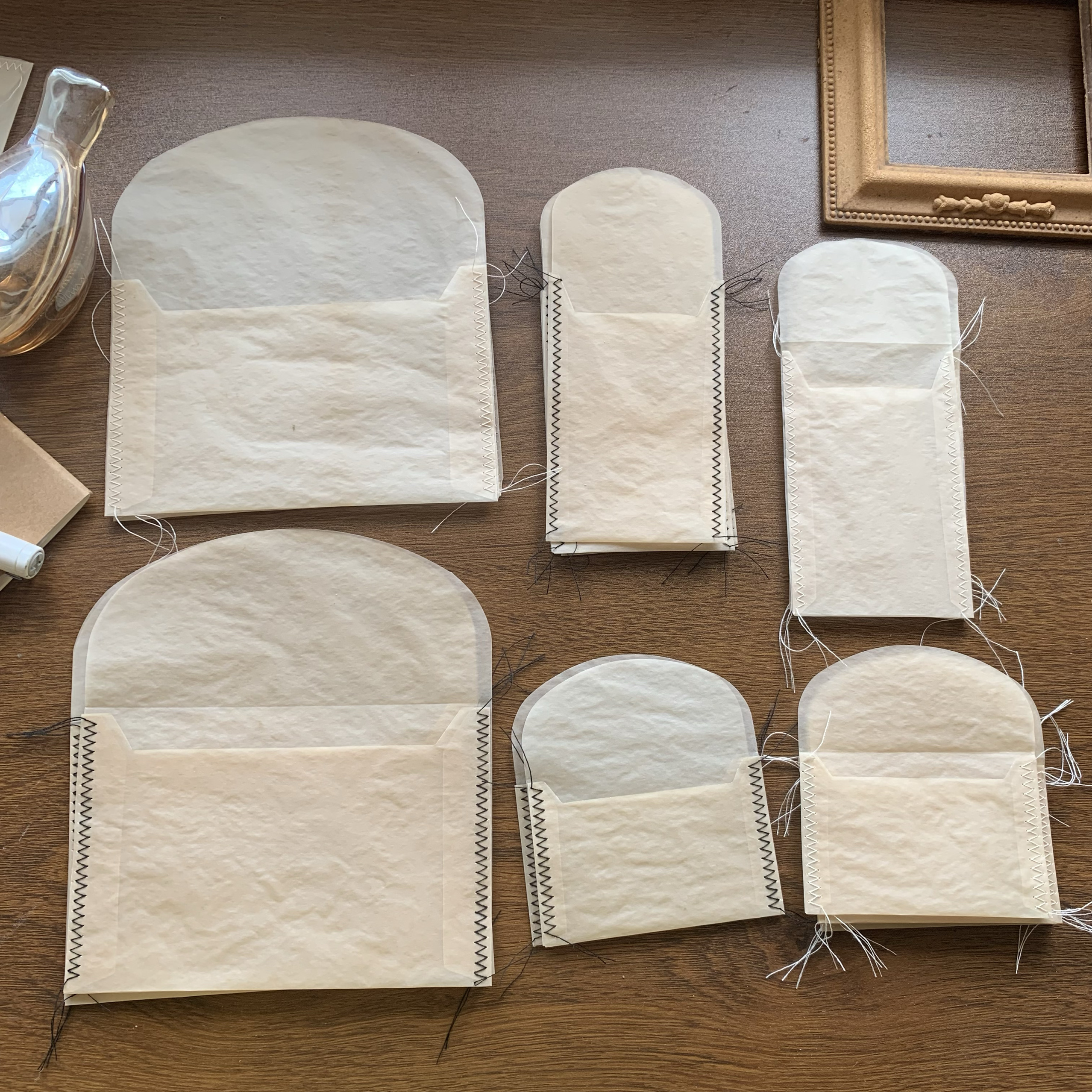 Junk journal 复古手帐自缝小信封vintage 素材配件个性包装