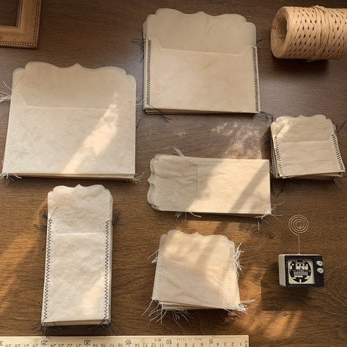 Junk Journal复古手帐自封小信封vintage 素材配件个性包装