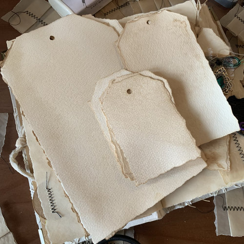 自制复古做旧撕制厚TAG复古手帐junkjournal 素材