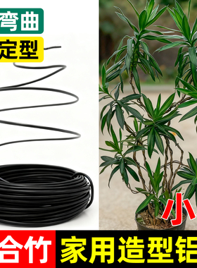 盆景造型专用铝丝铝线盘扎铝丝线蟠扎园艺铁丝花卉百合竹定型吕丝