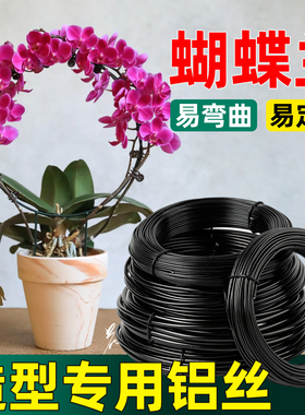 盆景造型专用铝丝铝线盘扎铝丝线蟠扎园艺铁丝花卉蝴蝶兰定型吕丝