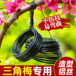 绑扎三角梅绿植造型铝丝盆景专用吕丝压枝固定线植物铝线绑花铁丝