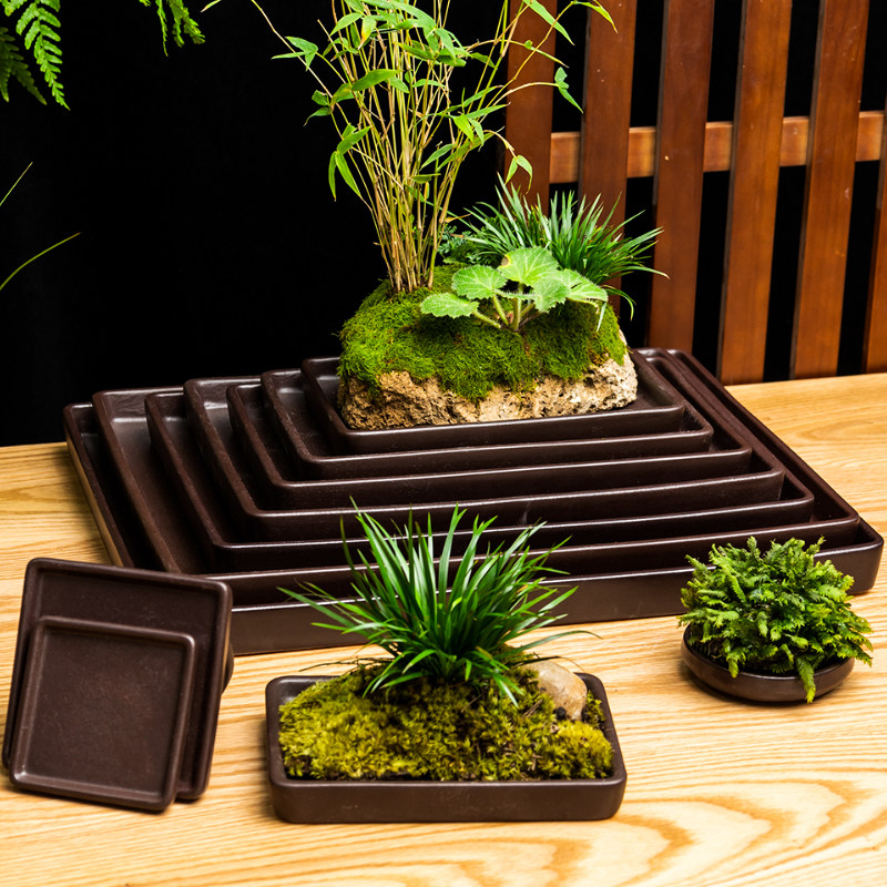 上水石盆吸水石紫砂花盆假山盆景盆陶瓷创意水底盘特大圆形长方形,鲜花速递/花卉仿真/绿植园艺,花盆,淘宝优惠券,粉丝福利购,淘宝优惠卷