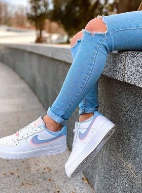 Nike Air Force 1 (GS) 粉白 双钩 CW1574-100