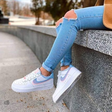 Nike Air Force 1 (GS) 粉白 双钩 CW1574-100