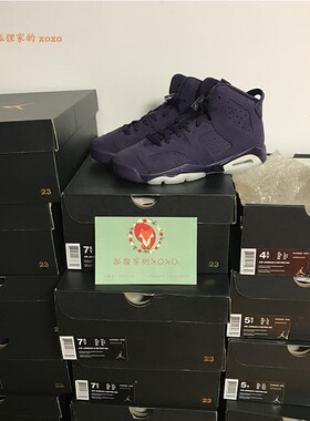 现货Air Jordan6 Retro GS AJ6 紫葡萄 乔6女神紫 543390-509