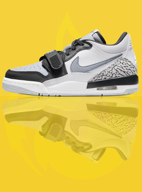 Jordan Legacy 312 Low白黑色减震低帮女复古篮球鞋GS CD9054-105