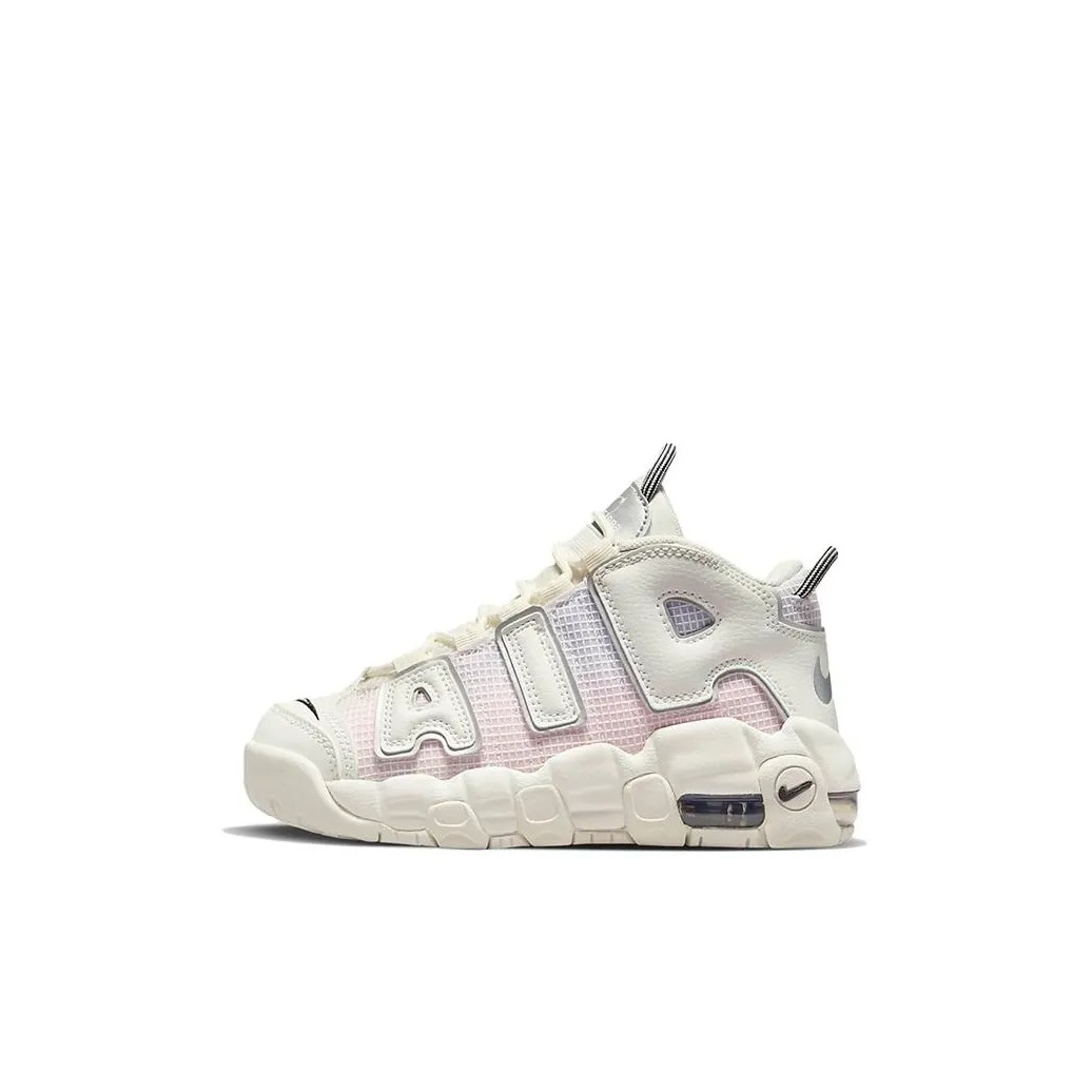 Nike Air More Uptempo 中帮儿童篮球鞋白粉 DQ0515-100