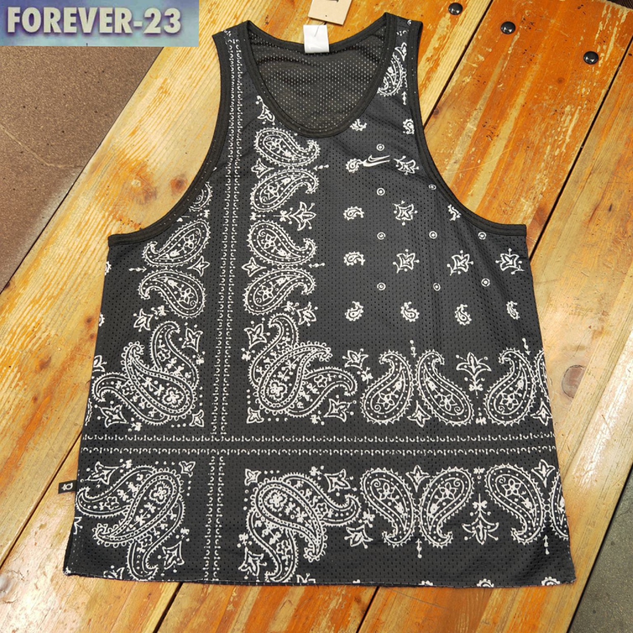 腰果花双勾训练运动网眼篮球背心