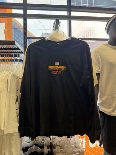 Nike 耐克男滑板长袖T恤纯棉宽松夏季薄款运动休闲HJ0807-010