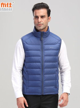 寒布仕男士轻薄羽绒马甲秋冬休闲保暖鸭绒外穿背心坎肩21997
