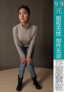 艺用人女子躬身平视仰视俯视 建模漫画插画速写游戏CG参考素材