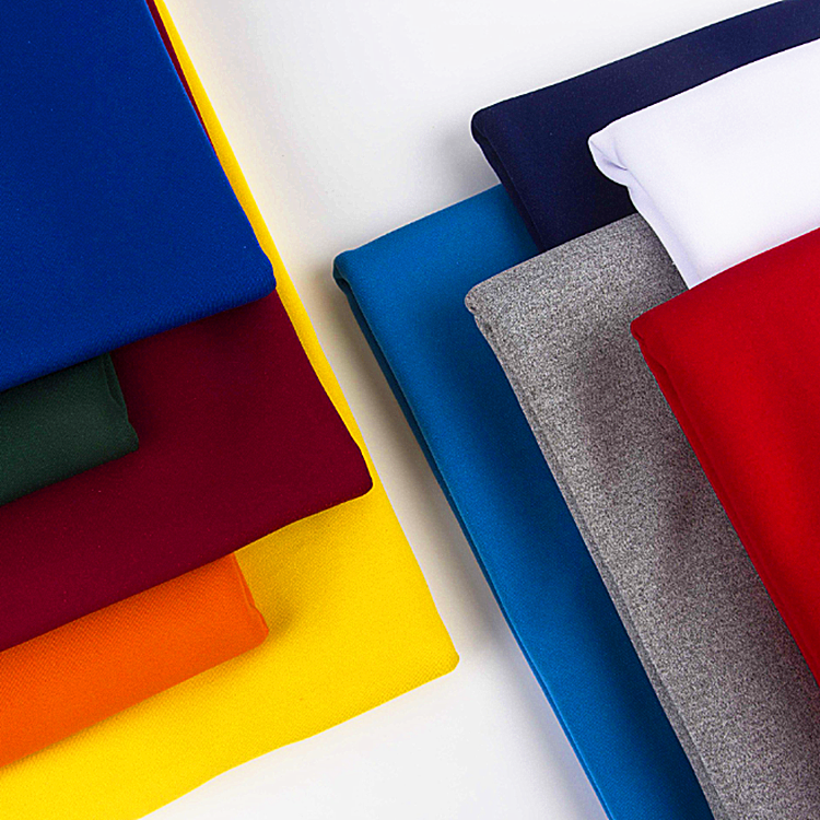 高品质拼白撞白涤盖棉校服中国风针织涤棉服装健康布料运动服面料