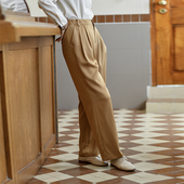 24QDK 252 听秋语 不.退换5 前世今生通勤文艺舒适垂坠直筒裤