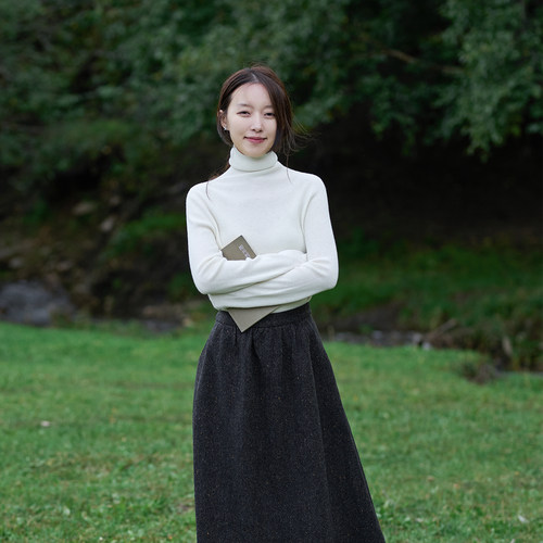 简约通勤文艺高领羊毛套头打底