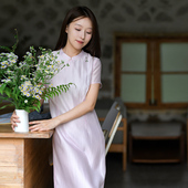 立领绣花修身 24CXC 前世今生复古新中式 皓月晚晴 旗袍 411