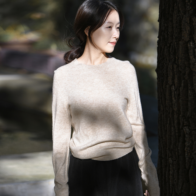 前世今生羊绒羊毛圆领毛衣