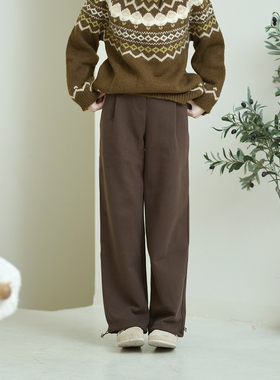 26CXK-303【暖风】前世今生复古休闲柔软舒适针织直筒长裤