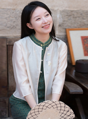 24CXA-270【见青山】前世今生复古温婉文艺轻中式夏开衫国风罩衫