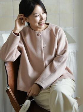 25CXA-020【月下清梅】前世今生复古温婉文艺圆领绣花短外套