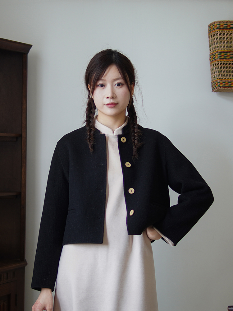 前世今生羊毛短外套通勤文艺