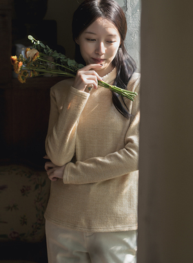 不.退换5-22QDA-282【野枝】前世今生复古轻中式春秋针织T恤