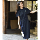 前世今生复古浪漫优雅立领A字袖 莲心 型改良旗袍 409 25CXC