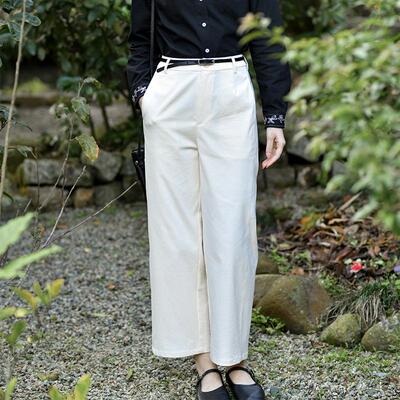 25CXK-237【春水慢】前世今生复古简约文艺直筒舒适九分裤