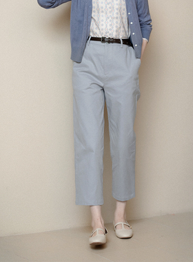 21CXK-070【春水碧波】前世今生复古温婉文艺九分微弹小脚裤