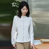式 24CXA T恤 前世今生复古文艺轻中式 立领绣花衬衫 129 幽梦浅香