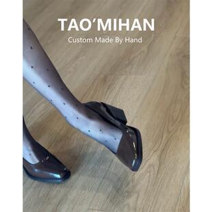 真皮绝美不累脚小高跟鞋子2026新款粗跟单鞋女款配裙子气质小皮鞋